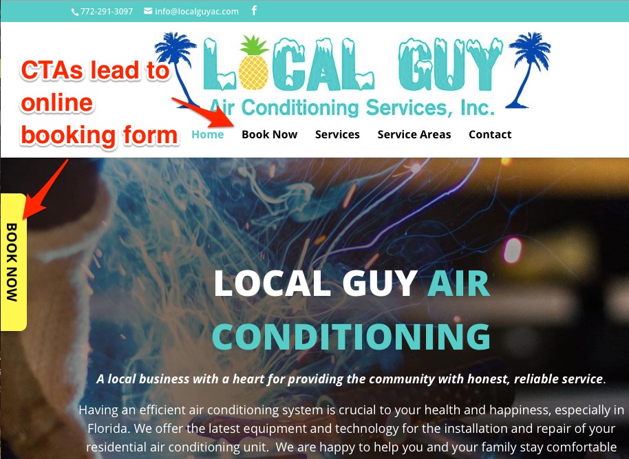 HVAC website example