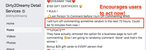 Facebook Giveaway
