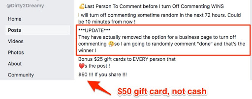 FB marketing post