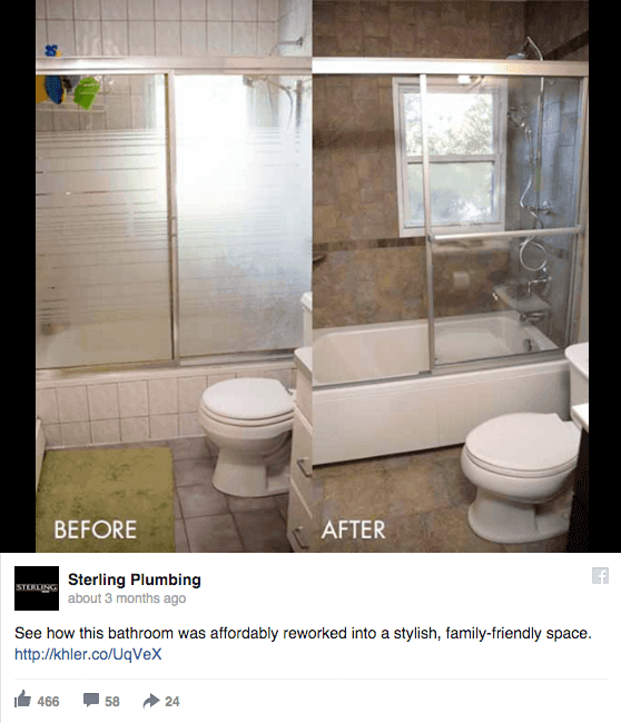 - Housecall Pro Bathroom before and after post on facebook