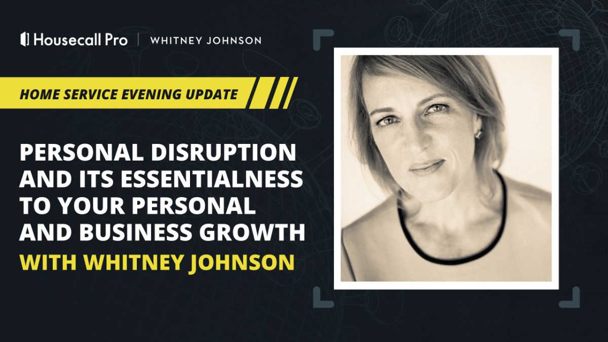 cover image for a video about how service businesses can use disruption to grow - featuring whitney johnson