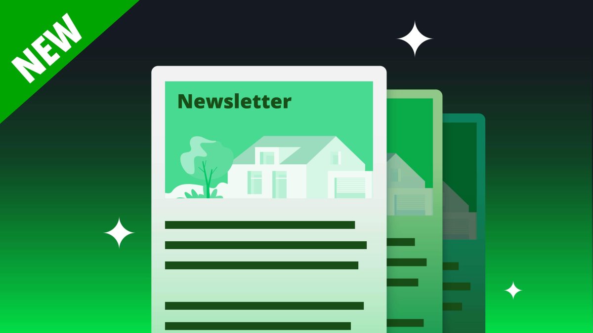 illustration of a newsletter with green colors