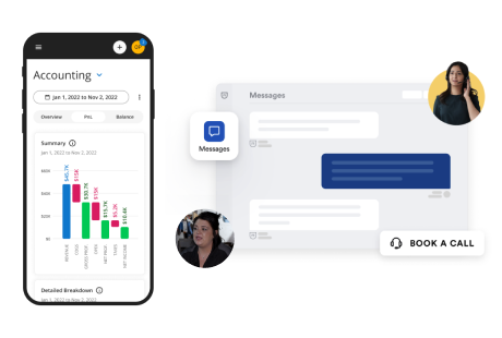 - mashup of mobile screens showing texting and reporting in app