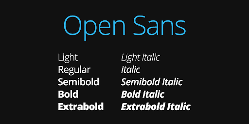 - Housecall Pro graphic of Open Sans font