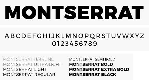 - Housecall Pro graphic of Montserrat font