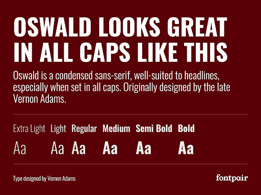 - Housecall Pro graphic of oswald font