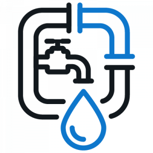 Plumbing software icon blue