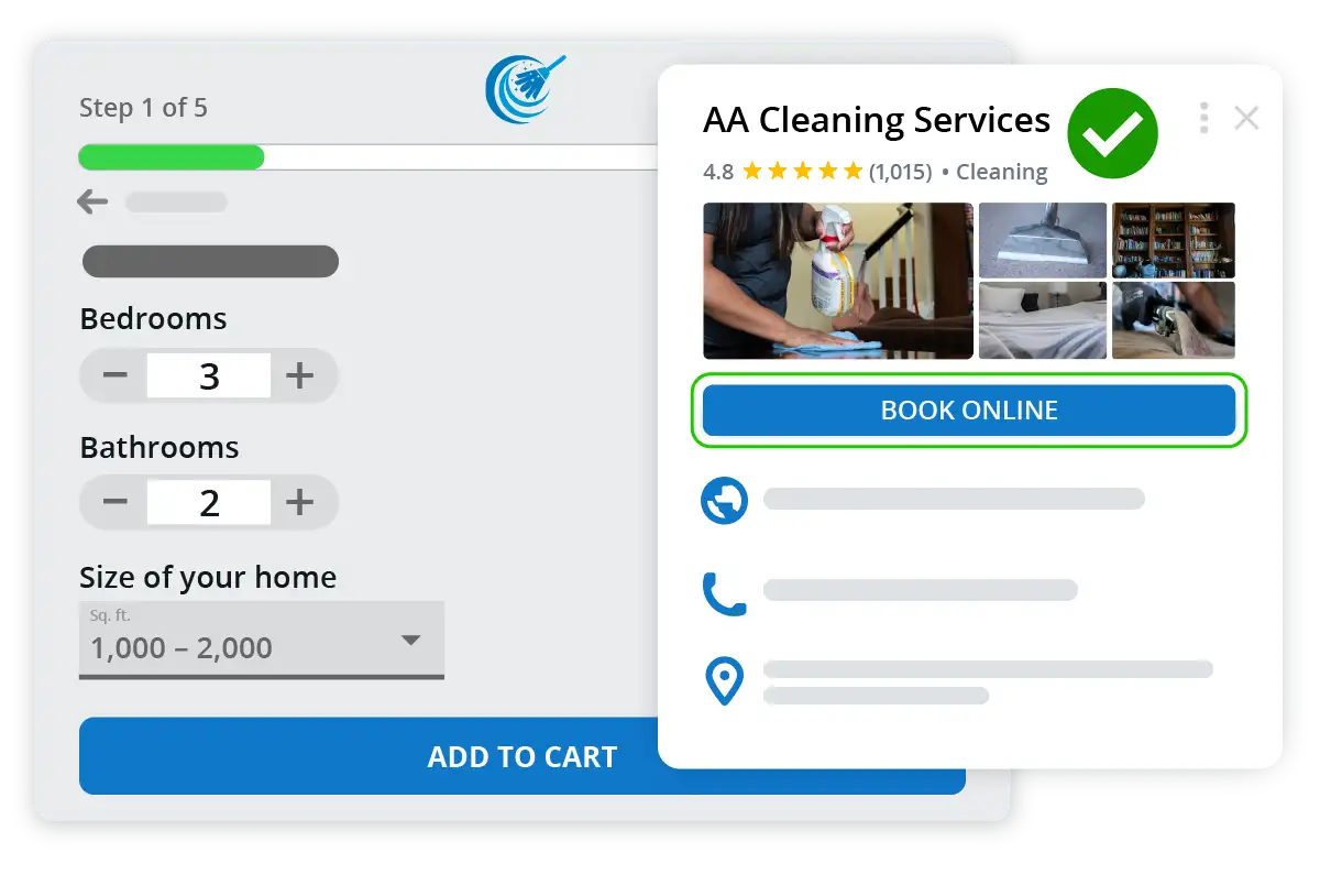 Booking software for cleaning business