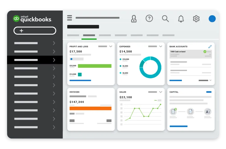 QuickBooks analytics dashboard