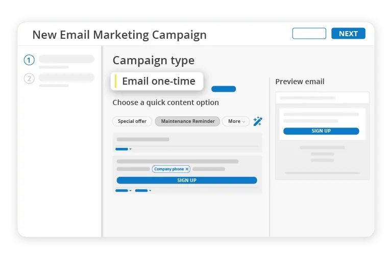 - Housecall Pro HCP email marketing software mock up