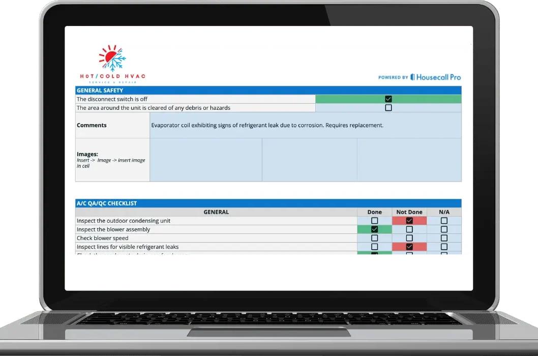 HVAC QA QC Template (Free Download) - Housecall Pro