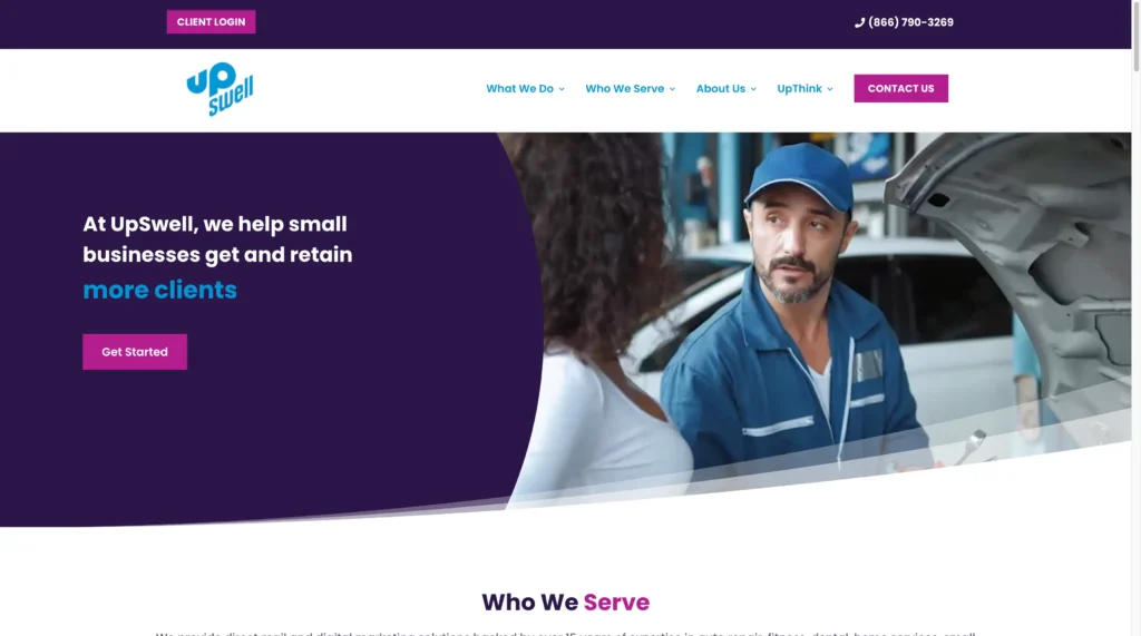 Upswell Marketing Agency Website Screenshot