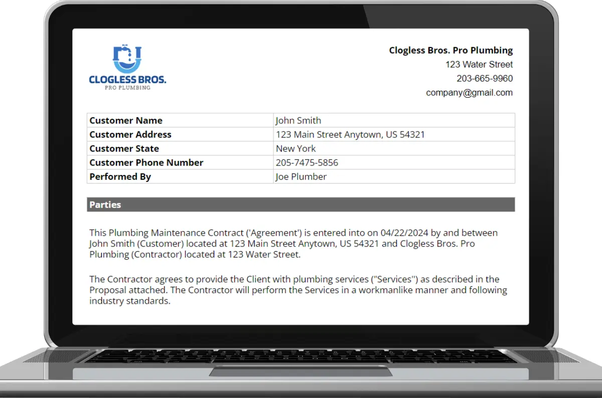 Plumbing Maintenance Contract Template Housecall Pro Plumbing Maintenance Contract Template Housecall Pro