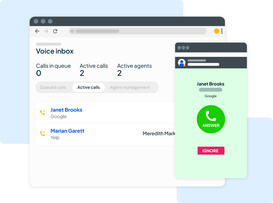Call inbox dashboard from Housecall Pro