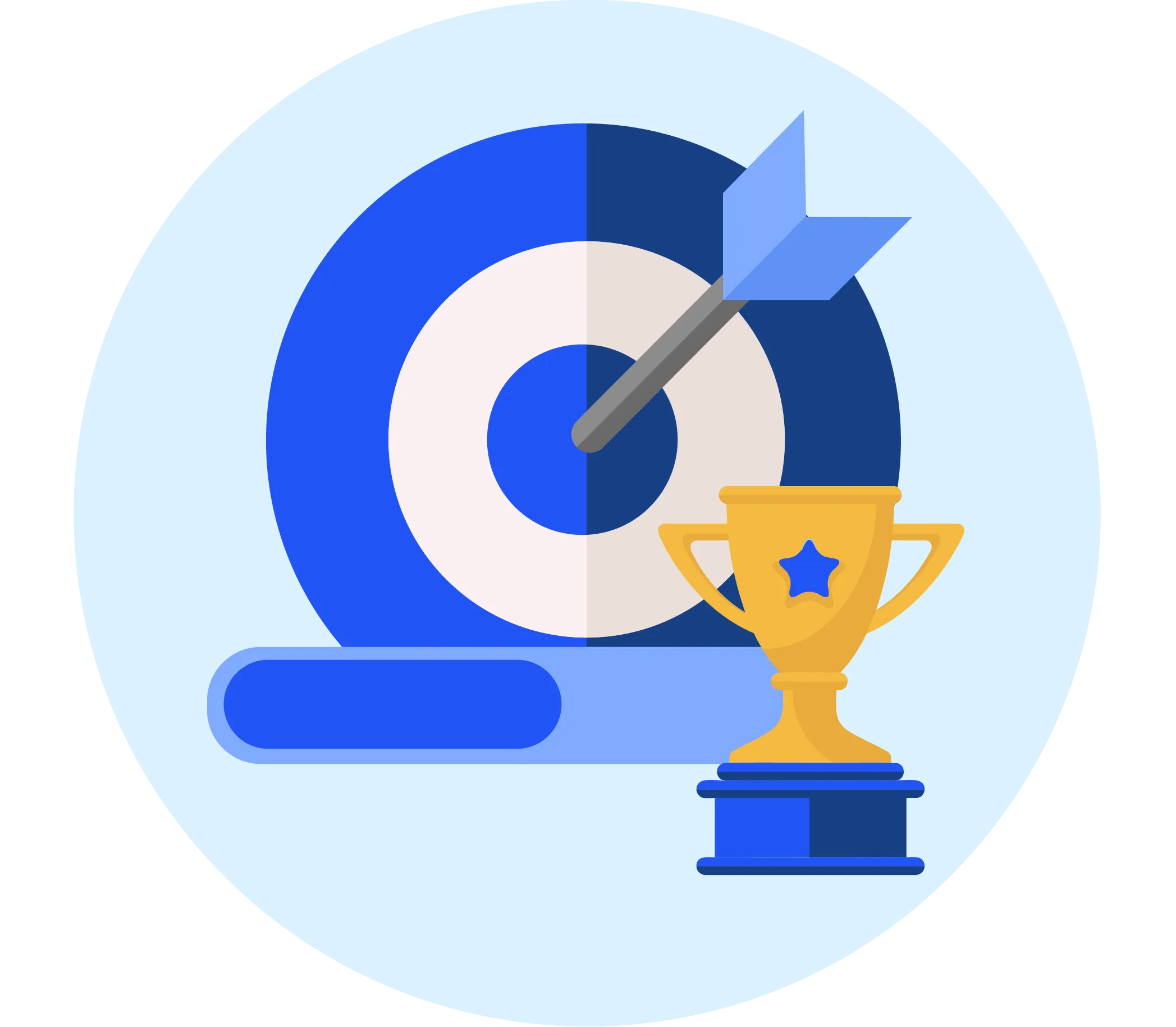 Bullseye & trophy graphic
