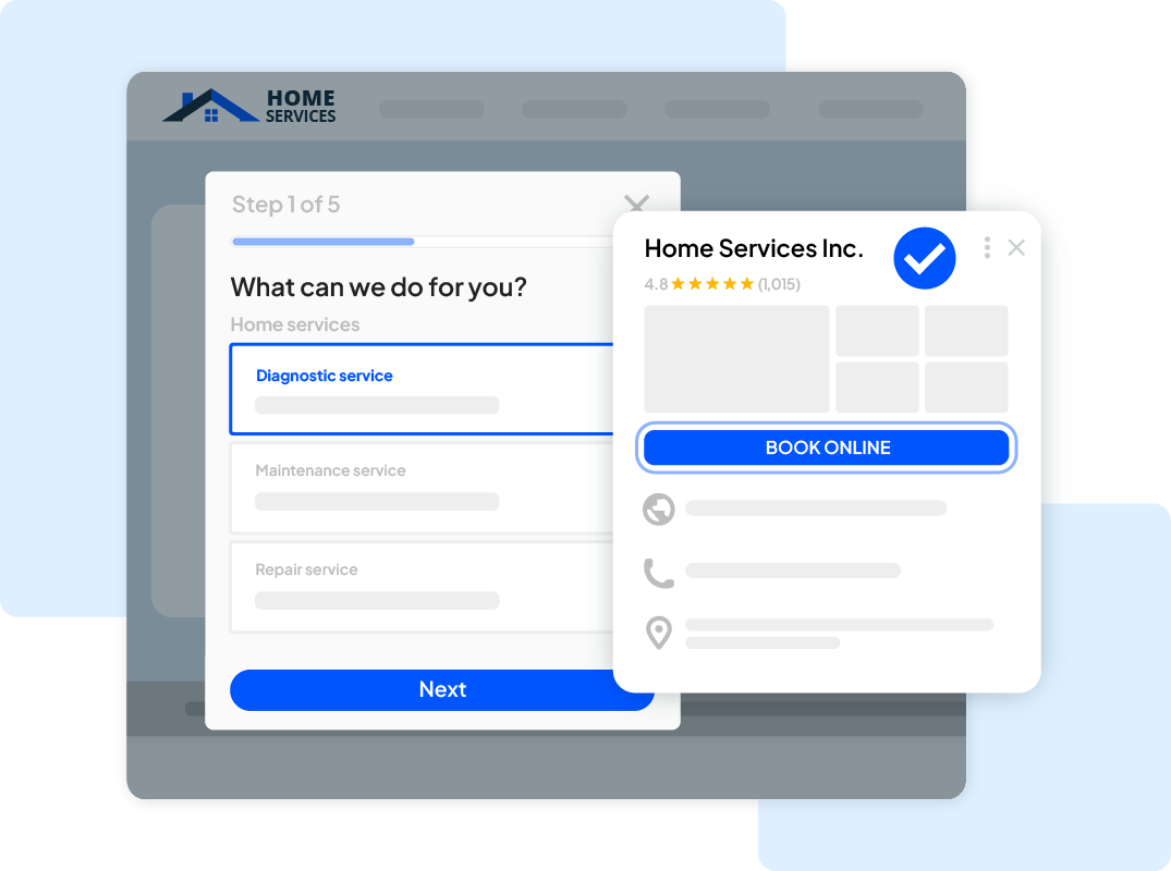 Housecall Pros' online booking software for home services