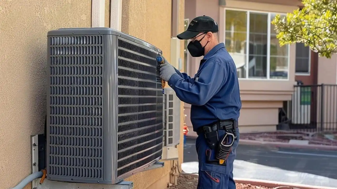 - Housecall Pro hvac technician working outside