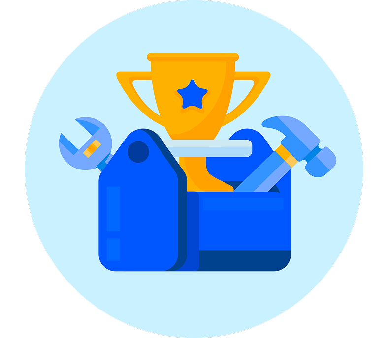 Trophy in toolbox