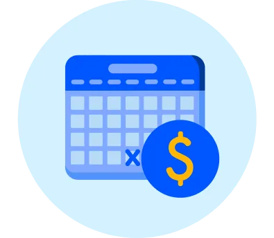 Calendar payment graphic