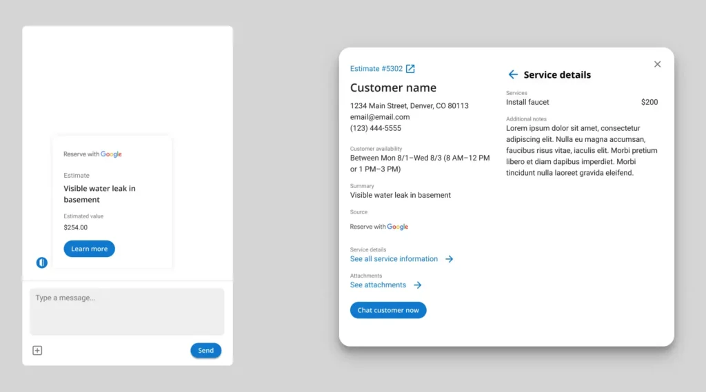 - Housecall Pro Job inbox with automatic estimate creation in Housecall Pro