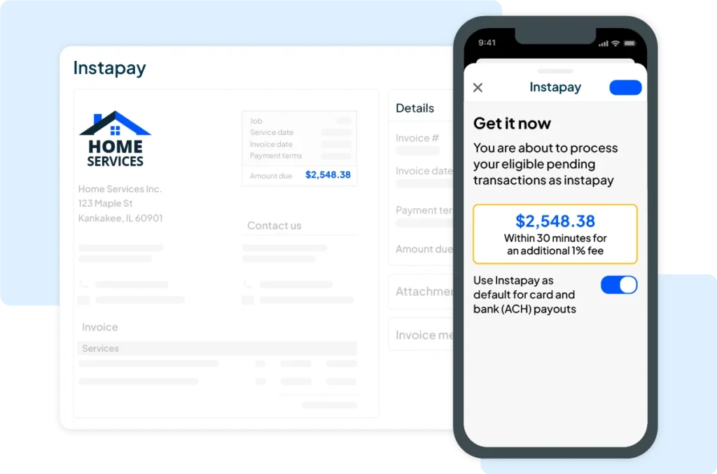 - Housecall Pro Instapay pending transaction feature enabled in invoice