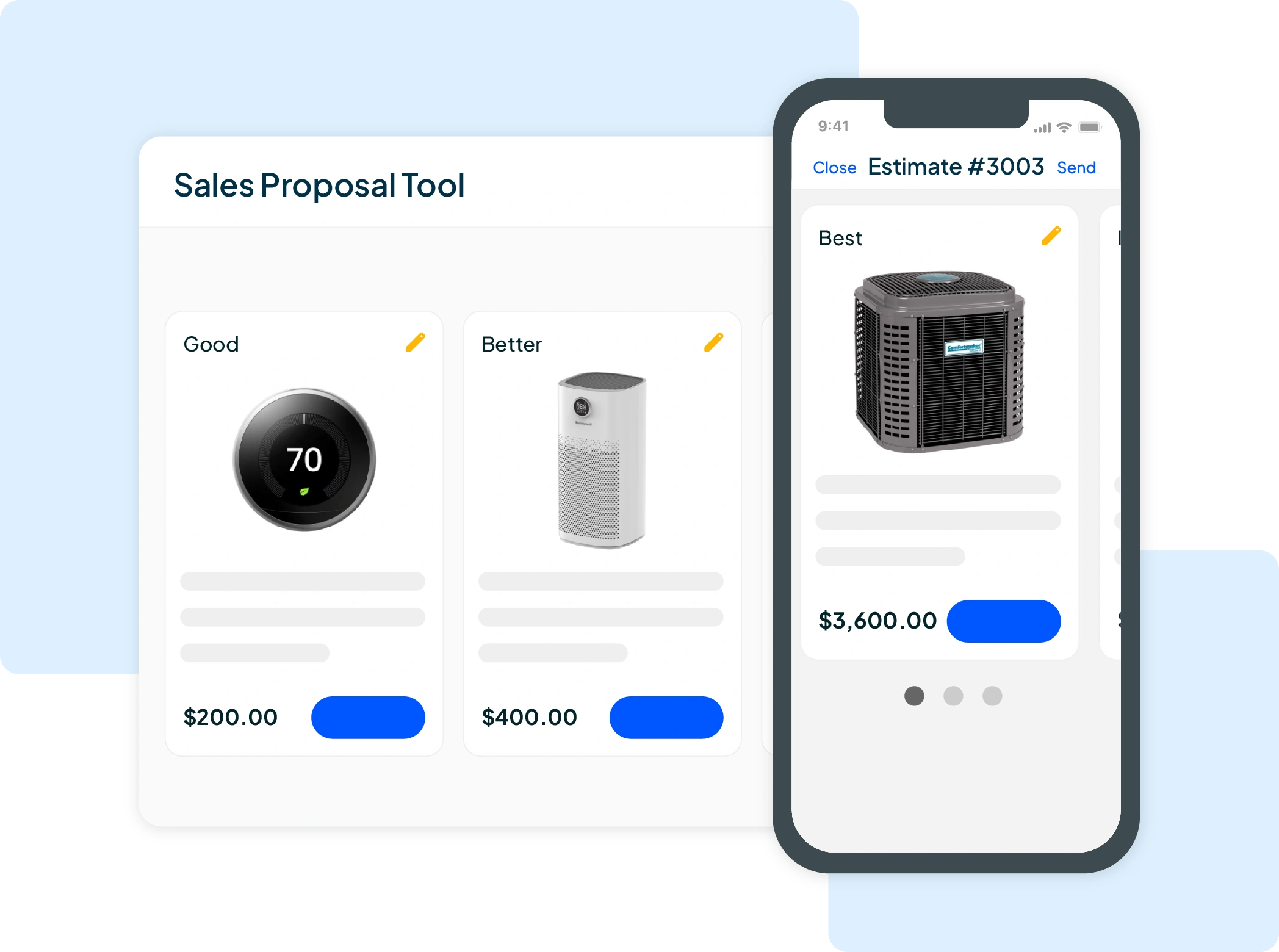 - Housecall Pro HVAC sales proposal tool desktop and mobile app product intimation