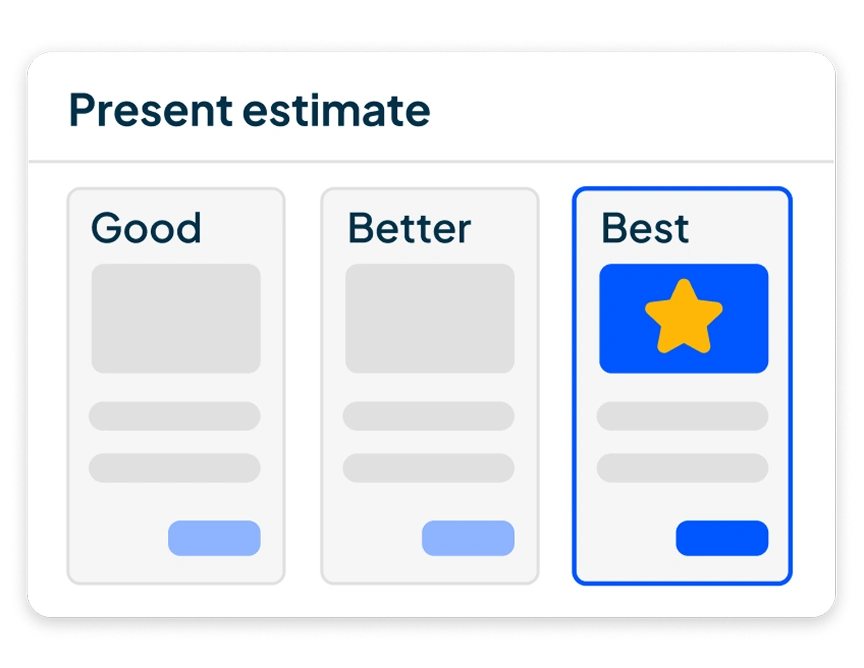 HVAC estimating software image card intimation