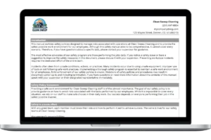 home cleaning safety manual template