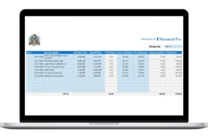 handyman daily job time and mileage log template