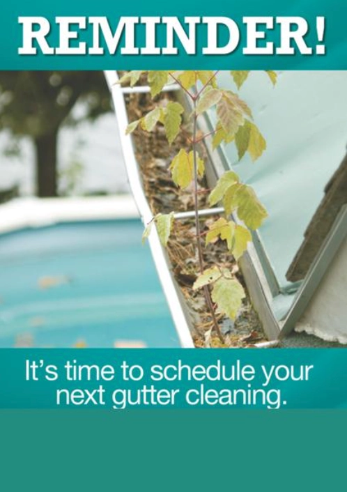 - Housecall Pro gutter cleaning postcard design example
