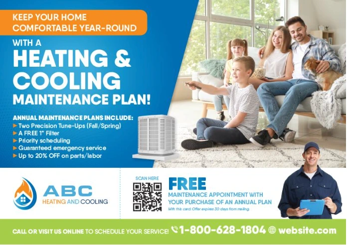 - Housecall Pro hvac postcard design example