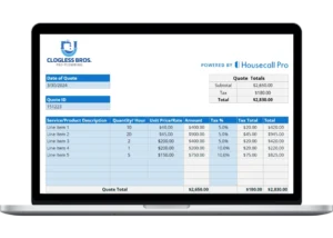 plumbing quote template hero block image