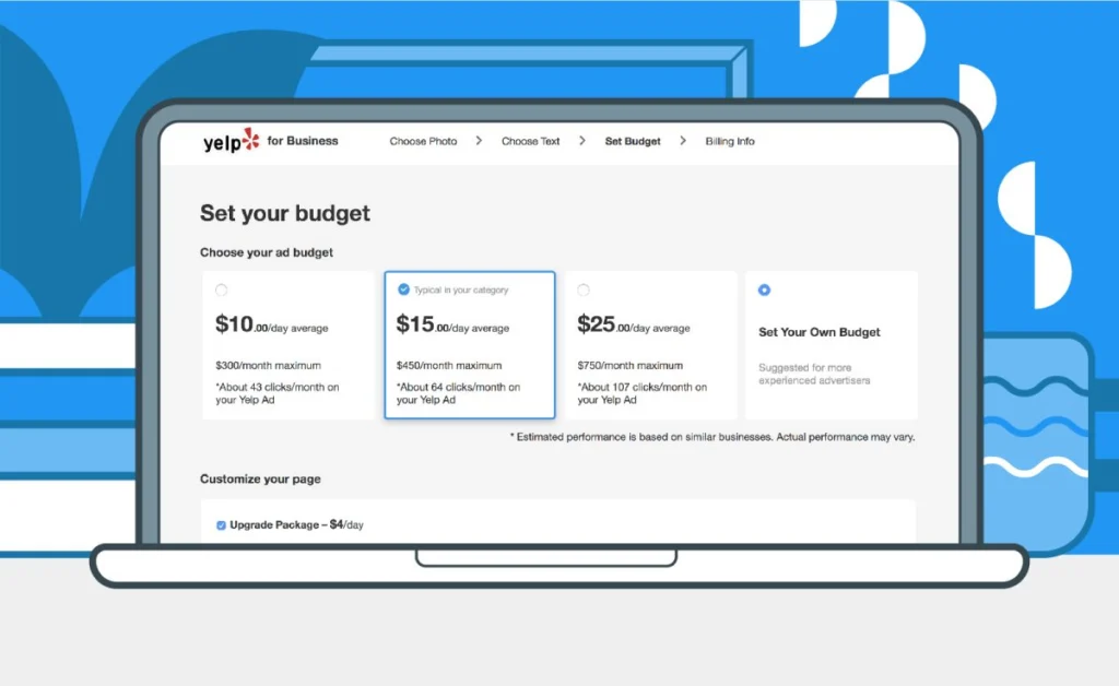 - Housecall Pro set your budget on yelp