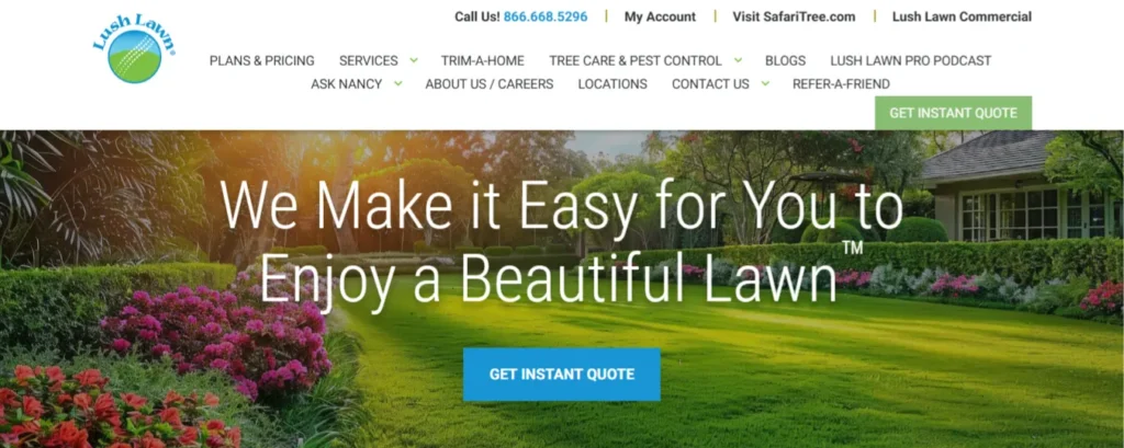 Lush Lawn professional lawn care services creating a healthy green residential lawn