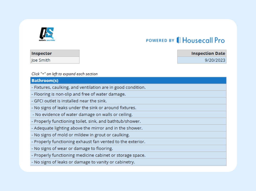 Field Service Inspection Report Template - Housecall Pro