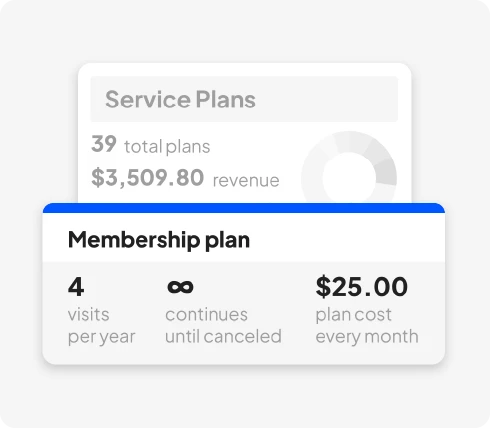 Irrigation recurring service membership plan $25