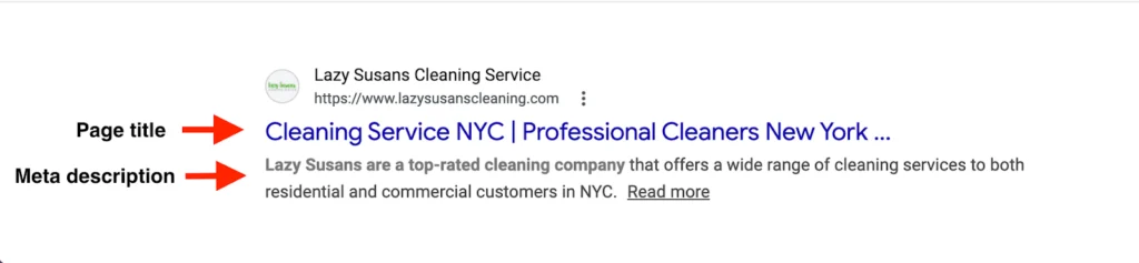 - Housecall Pro Example of SEO page title and meta description in Google search results