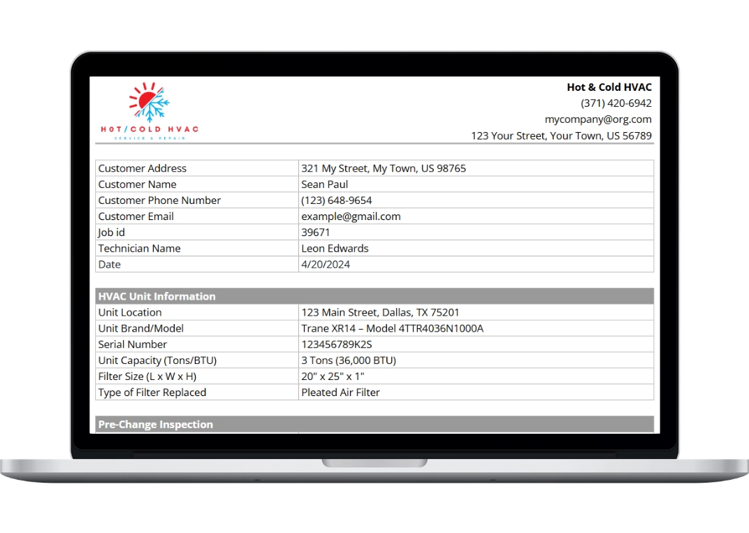 hvac filter change log template hero image
