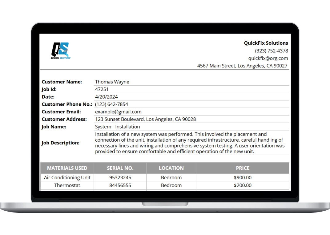 hero image of field service report template