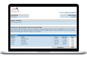 general contractor daily report showing the work details