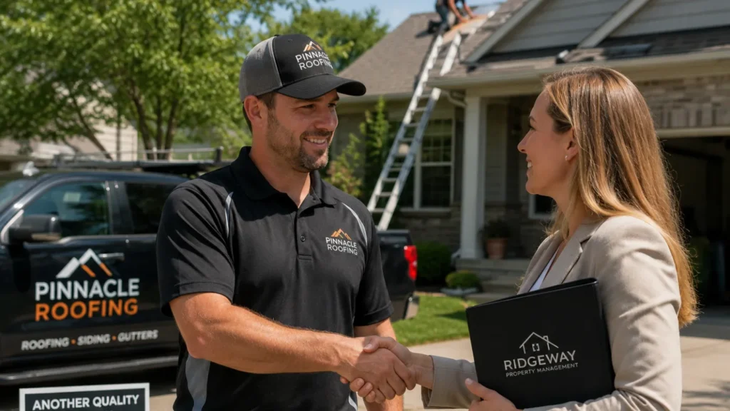 Roofing contractor building local partnerships for referrals
